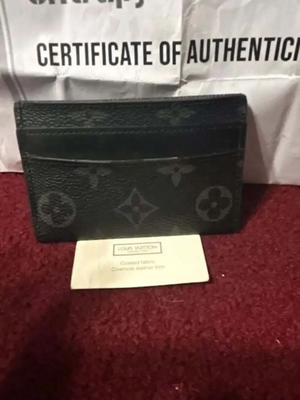 Louis Vuitton Monogram Eclipse Coated Canvas Double Card Holder